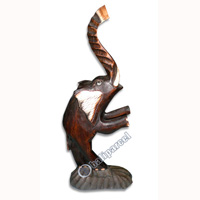 Elephant Set Of 3, Handcarved From Albesia Wood