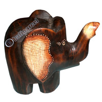 Elephant, Handcarved From Albesia Wood