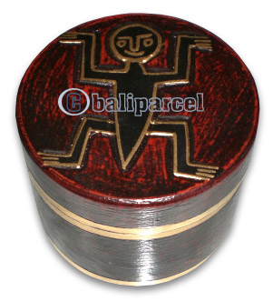 Boxes Set Of 3, Handcarved From Albesia Wood
