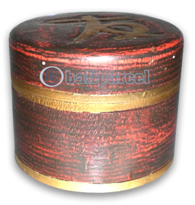 Boxes Set Of 3, Handcarved From Albesia Wood