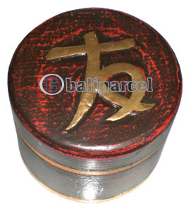 Boxes Set Of 3, Handcarved From Albesia Wood