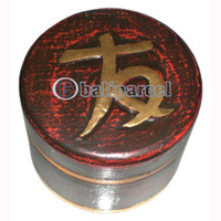 Boxes Set Of 3, Handcarved From Albesia Wood