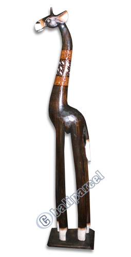 Giraffe, Handcarved From Albesia Wood