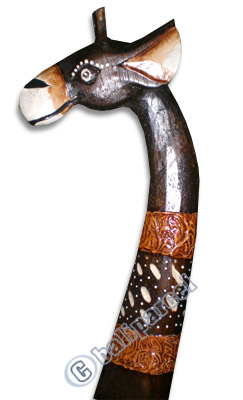 Giraffe, Handcarved From Albesia Wood