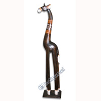 Giraffe, Handcarved From Albesia Wood