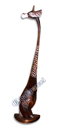 Giraffe, Handcarved From Albesia Wood