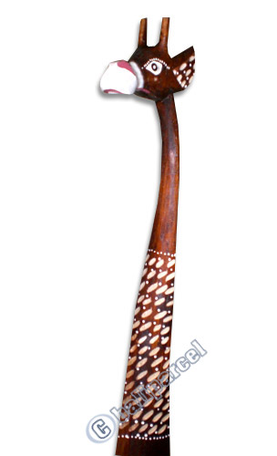Giraffe, Handcarved From Albesia Wood