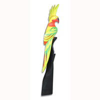 Cockatoo Bird With Handpainted, Hand Carved From Albesia Wood.