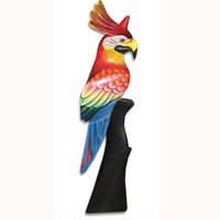 Cockatoo Bird With Handpainted, Hand Carved From Albesia Wood.