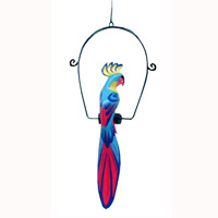 Cockatoo Bird With Handpainted, Hand Carved From Albesia Wood.
