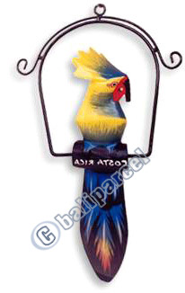 Cockatoo Bird With Handpainted, Hand Carved From Albesia Wood.