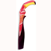 Toucan Bird With Handpainted, Hand Carved From Albesia Wood.