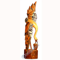 Bird With Batik Design, Hand Carved From Albesia Wood.