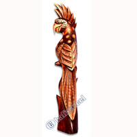 Cockatoo Bird With Handpainted, Hand Carved From Albesia Wood.