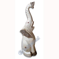 Elephant Set Of 3, Handcarved From Albesia Wood