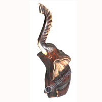 Elephant Set Of 3, Handcarved From Albesia Wood