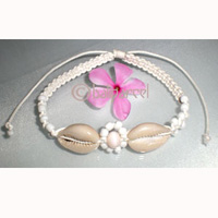 Bracelet, Shell And Glass Bead