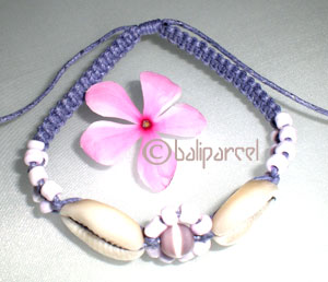 Bracelet, Shell And Glass Bead