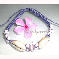 Bracelet, Shell And Glass Bead