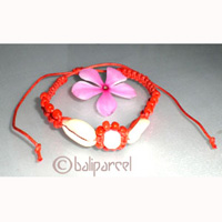 Bracelet, Shell And Glass Bead