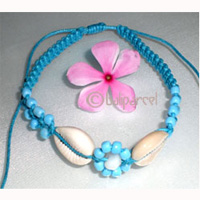 Bracelet, Shell And Glass Bead