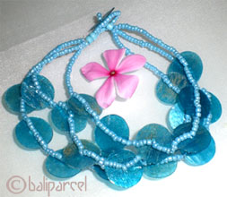 Bracelet, Shell And Glass Bead