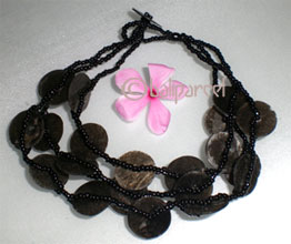 Bracelet, Shell And Glass Bead