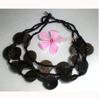 Bracelet, Shell And Glass Bead