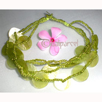 Bracelet, Shell And Glass Bead