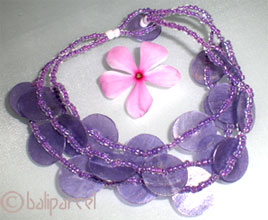 Bracelet, Shell And Glass Bead