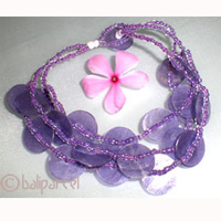 Bracelet, Shell And Glass Bead