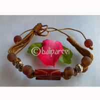 Bracelet  With Bone And Glassbead