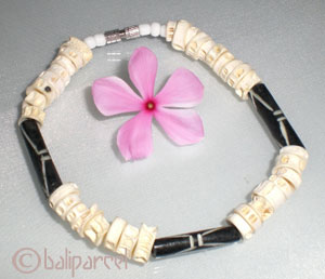 Bracelet  With Bone And Glassbead