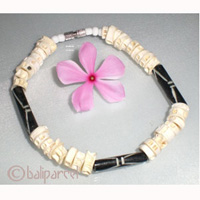 Bracelet  With Bone And Glassbead
