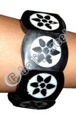 Wooden Bracelet From Sono Wood And Shell
