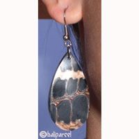 Earring, Synthetic Resin Inlaid With Shell