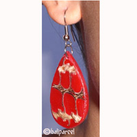 Earring, Synthetic Resin Inlaid With Shell