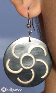 Earring, Synthetic Resin With Bamboo