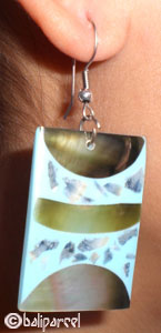 Earring, Synthetic Resin Inlaid With Shell
