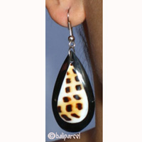Earring, Resin Inlaid With Shell