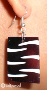 Earring  With Synthetic Resin