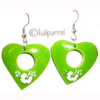 Earring, Synthetic Resin With Painted
