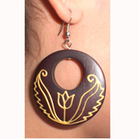 Wooden Earring From Sono Wood 
