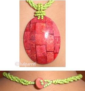Necklaces With Shell And Glassbead