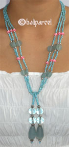 Necklaces With Resin And Glassbead
