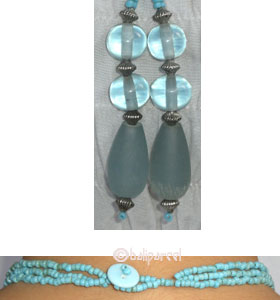 Necklaces With Resin And Glassbead