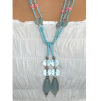 Necklaces With Resin And Glassbead