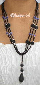 Necklaces With Resin And Glassbead