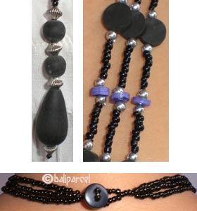 Necklaces With Resin And Glassbead