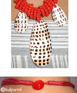 Necklaces With Shell And Glassbead